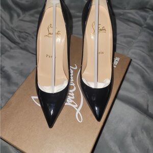 Christian Louboutin Decollete 554 100 Patent Black size 34.5